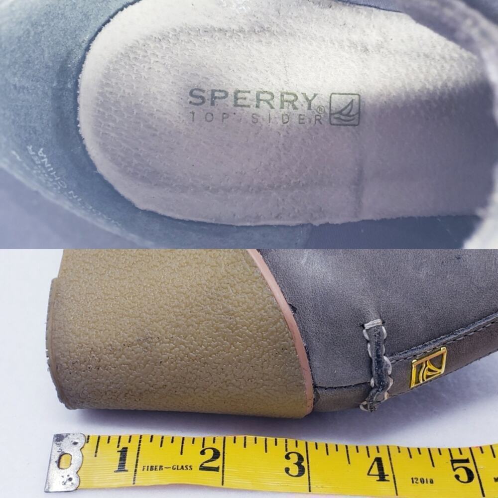 Sperry Top-sider Harlow Wedge Leather Ankle Bootie Boots Heel Fall Size 6.5 - Picture 9 of 9